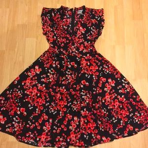 Unique Vintage Floral Swing Dress NWOT
